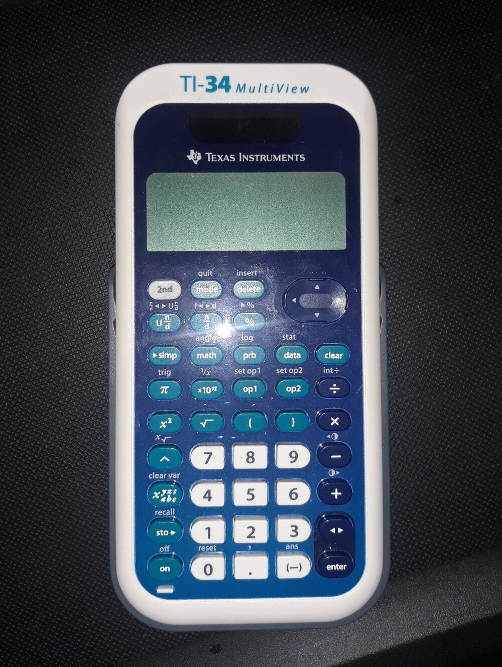 Texas Instruments TI-34 MultiView Scientific Calculator - Blue and White